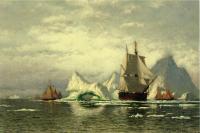 William Bradford - Arctic Whaler Homeward Bound Among the Icebergs